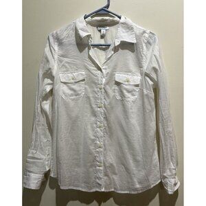 Old Navy White Button Up Shirt ~ Size Small